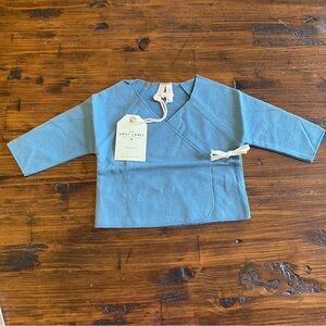 NWT Gray‎ Label Crossover Top Tie Enclosure In Blue  Size 1-3 Months